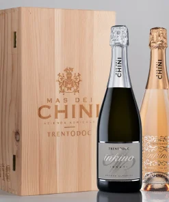 <b>Cassetta in legno due bottiglie</b>Inkino Brut, Inkino Rosè