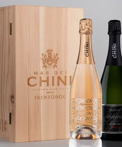 <b>Cassetta in legno due bottiglie</b>Inkino Rosè, Inkino Riserva